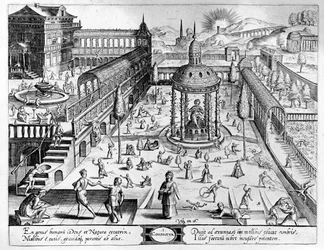 Composita, indgraveret af Johannes Wierix (1549-c.1618) genoptrykt 1638